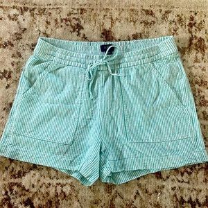 J Crew Factory drawstring Linen blend shorts